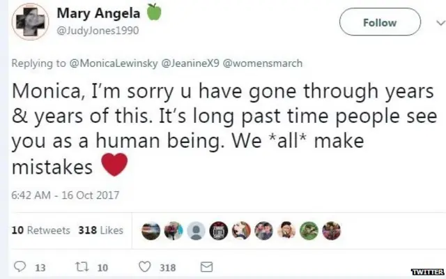 मोनिका लेविंस्की, बिल क्लिंटन, अफ़ेयर, सोशल मीडिया, यौन उत्पीड़न, #MeToo