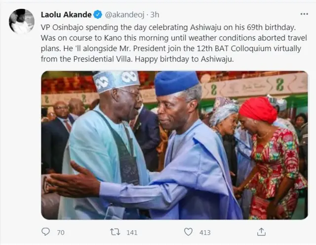 Bola Tinubu ati Yemi Osinbajo