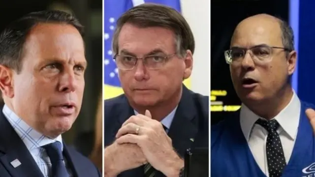 João Doria, Jair Bolsonaro e Wilson Witzel