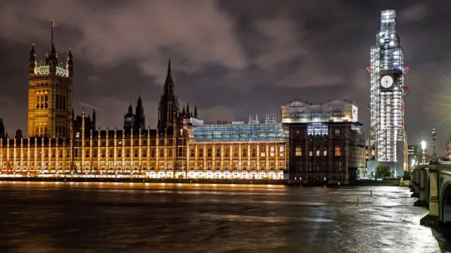 Fachada do Parlamento britânico