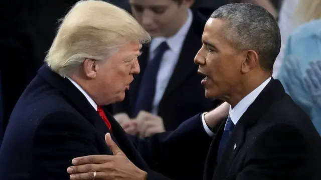ডোনাল্ড ট্রাম্পের অভিষেক অনুষ্ঠানে ছিলেন বারাক ওবামা।
