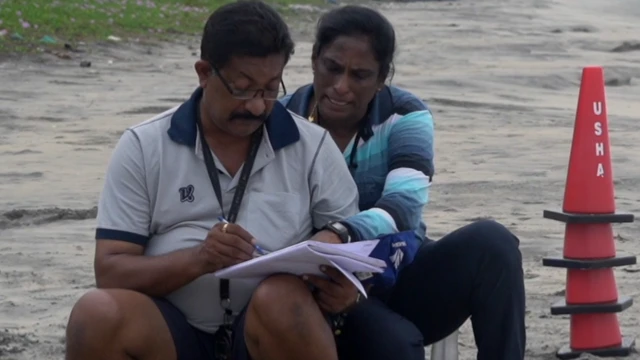 પી.ટી.ઉષા અને તેમના પતિ શ્રીનિવાસન