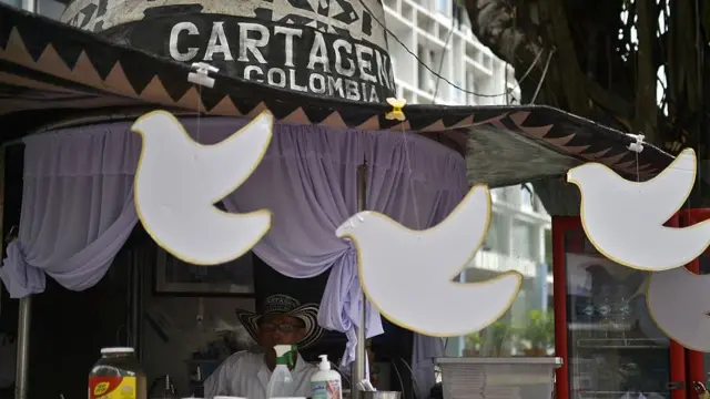 Un bar de Cartagène à la veille de la signature des accords de paix en 2016 entre le gouvernement et les Farc.