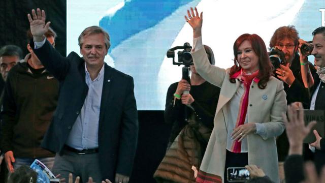 Alberto Fernández junto con Cristina Fernández de Kirchner