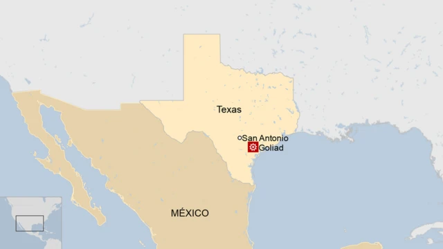 Mapa de Texas y México