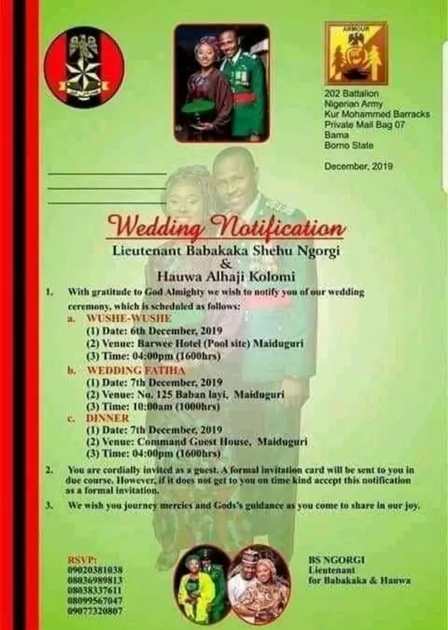 Iwe eto igbeyawo ọgagun Borgi