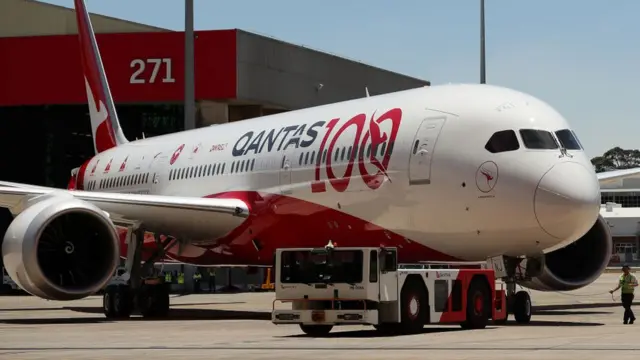 Avión de Qantas.
