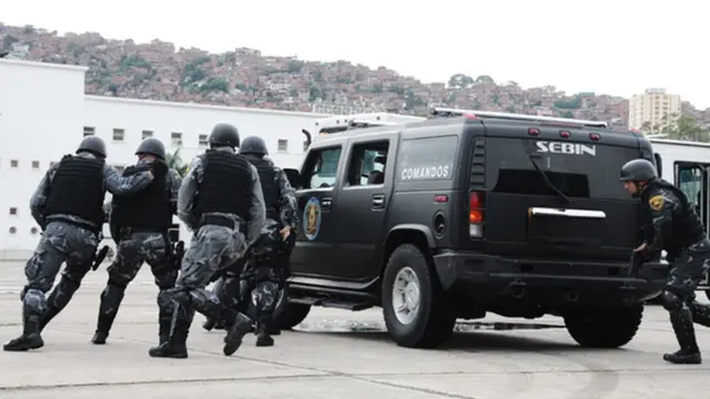 Efectivos del Servicio de Inteligencia Bolivanariana, Sebin.