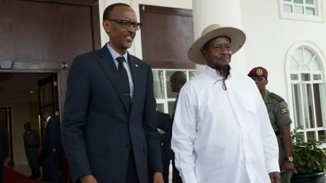 Perezida Kagame na Perezida Museveni mu kwezi kwa gatatu 2018