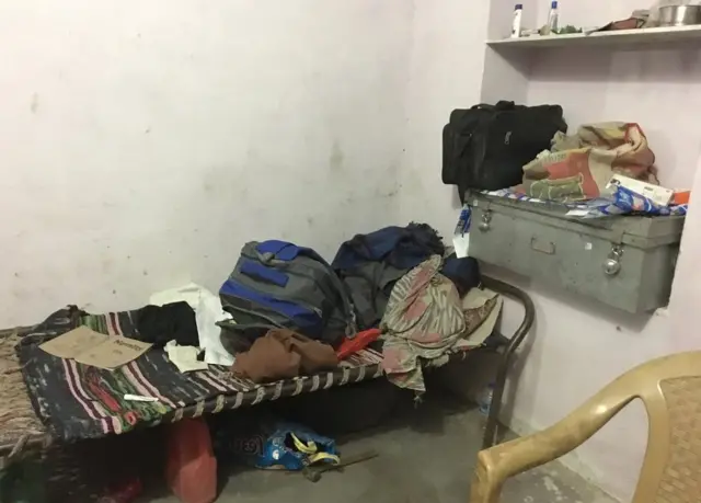 La habitación donde vivía la víctima, Mohammed Afrajul