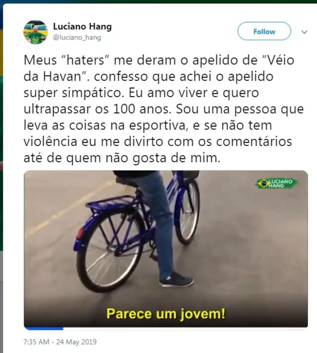 Post na páginaplanilha para controle de apostas esportivasLuciano Hang sobre o apelido "Véio da Havan"