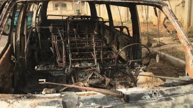 school bus catch fire for trademore estate