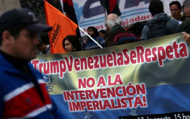 El oficialismo en Venezuela rechazó la sugerencia de Trump de una intervención militar, así como hicieron gobiernos de la región y líderes de la oposición.