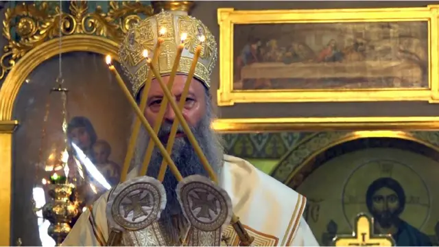 Patrijarh Porfirije služio je liturgiju u Vaznesenjskoj crkvi na Spasovdan