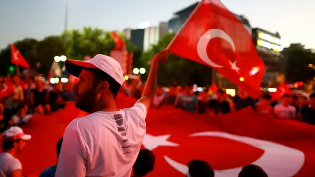 Ankara-Kızılay'daki darbe girişimi protestosu