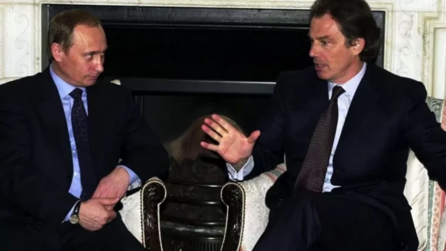 بلير وبوتين في 2001