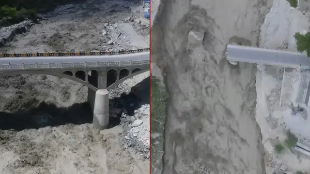 حالیہ سیلاب میں ٹوٹنے والا پل