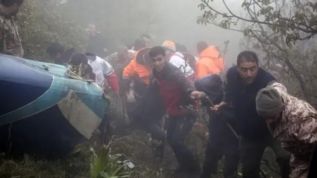 Rescuers found the crash site after daybreak on Monday