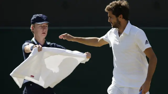 Tenista en Wimbledon