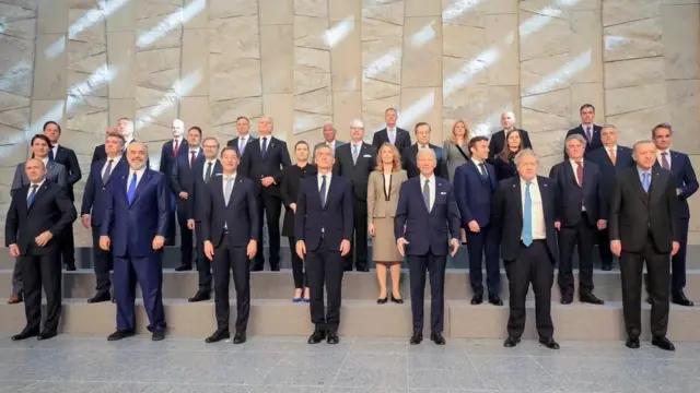 رهبران کشورهای عضو ناتو در نشست بروکسل برای بحران اوکراین، مارس ۲۰۲۲