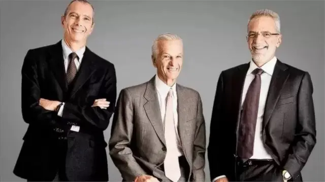 Carlos Alberto Sicupira (esq.), Jorge Paulo Lemann (centro) e Marcel Telles