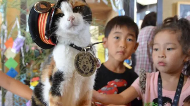 Gata Yontama com crianças japonesas