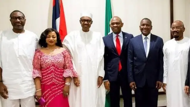 Shugaba Buhari da wasu attajirai a Najeriya