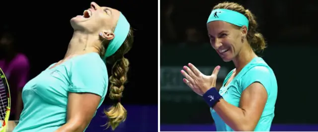 Svetlana Kuznetsova com e sem a longa trança