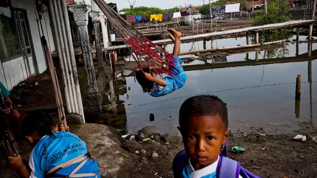 banjir, rob, pesisir Indonesia, tenggelam, Desa Bedono