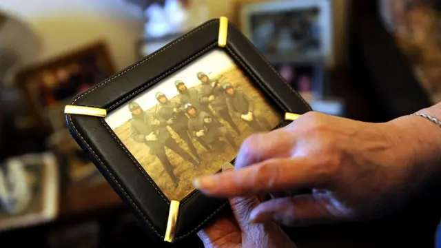Una foto de los soldados argentinos en las Malvinas