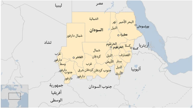 خارطة السودان