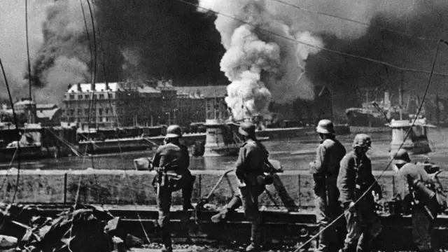 Роттердам во время германского штурма