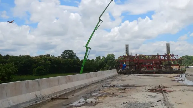 ফেনী নদীর ওপর নির্মিত মৈত্রী ব্রিজ, যা সম্প্রতি চালুও হয়ে গেছে