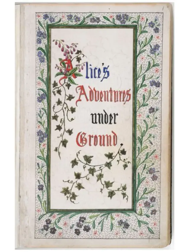 El manuscrito de "Las aventuras de Alicia bajo tierra".