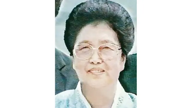 김일성의 두 번째 부인 김성애 전 조선사회주의여성동맹 중앙위원회 위원장.