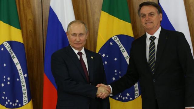Poutine et Bolsonaro