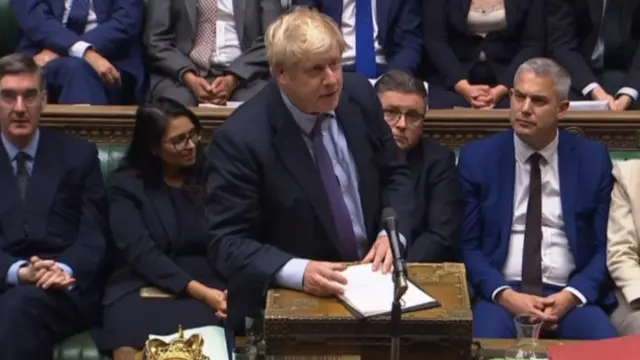 Boris Johnson no Parlamento