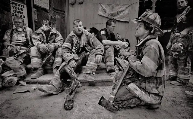 "Derrumbe de las torres gemelas III", Nueva York, 2001.