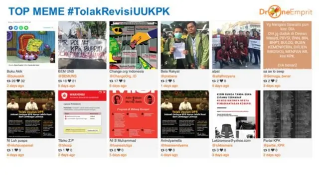 Contoh meme yang menolak revisi UU KPK