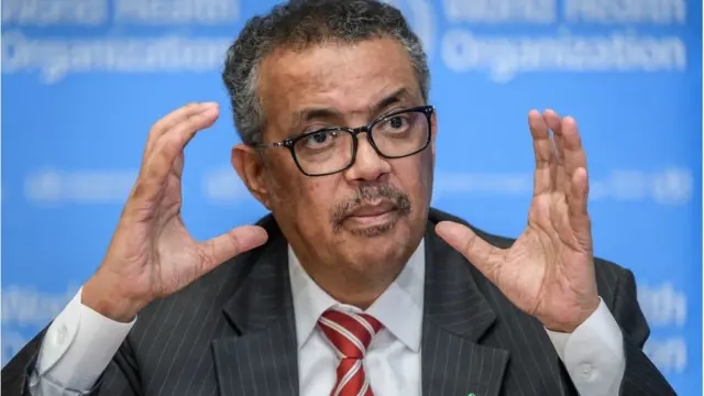 বিশ্ব স্বাস্থ্য সংস্থার মহাপরিচালক টেড্রোস অ্যাধনম ঘেব্রেইয়েসাস