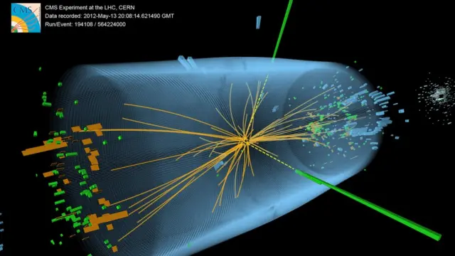Grafički prikaz CMS eksperimenta u Velikom hadronskom sudaraču