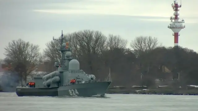 Ракетный катер "Моршанск" во время выхода в Балтийское море