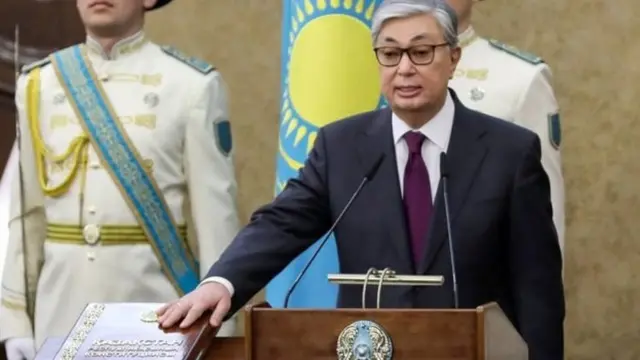Казакстан президенти Касым-Жомарт Токаевдин ант берүү аземи