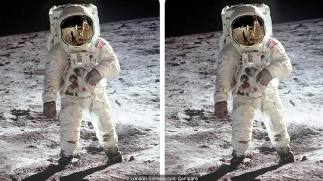 奥尔德林在月球上