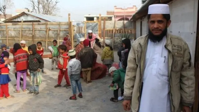 ভারতের একটি আশ্রয় কেন্দ্রে রোহিঙ্গা শরণার্থী