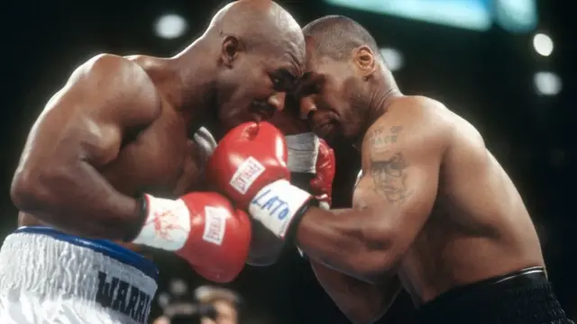 Evander Holyfield and Mike Tyson