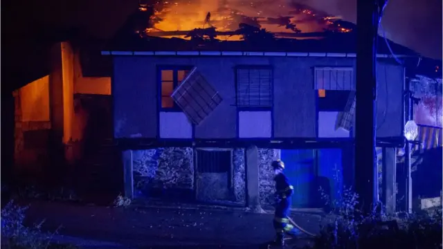 Incêndio na Galícia, região espanhola