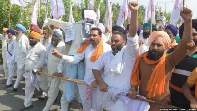 नए कृषि बिल पर विरोध