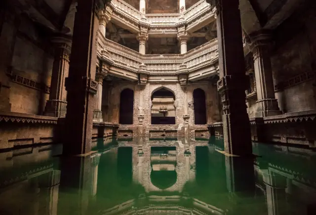 Adalaj Stepwell, Solanki architectural style, located in Ahmedabad, gujarat
