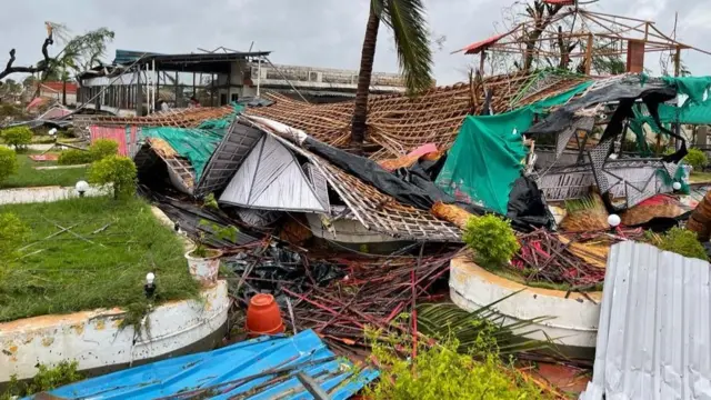 જે સ્થળે વાવાઝોડું સૌથી પહેલા પ્રવેશ્યૂ તેની તસવીર